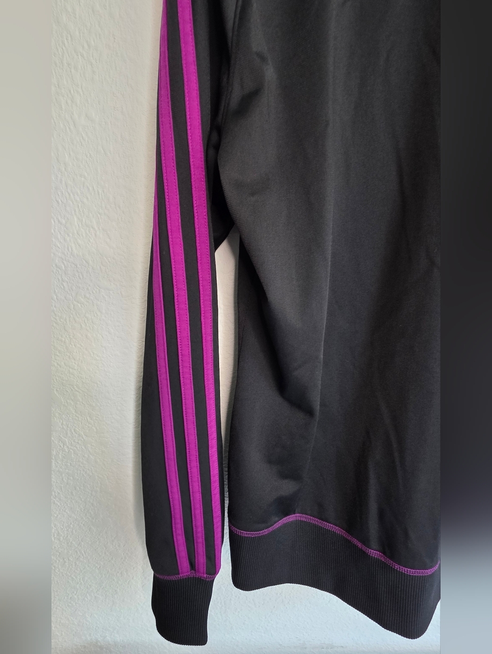 Adidas Black Track Jacket With Pants with Magenta Trim - Picture 7 of 9